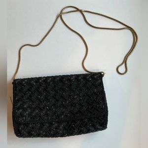 Lord & Taylor Black Beautiful Women’s Clutch Purse with Chain Strap